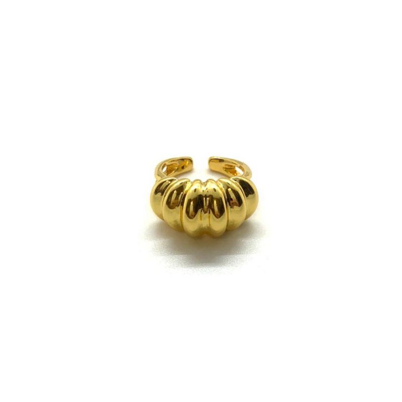 Gold Wave Cuff Ring