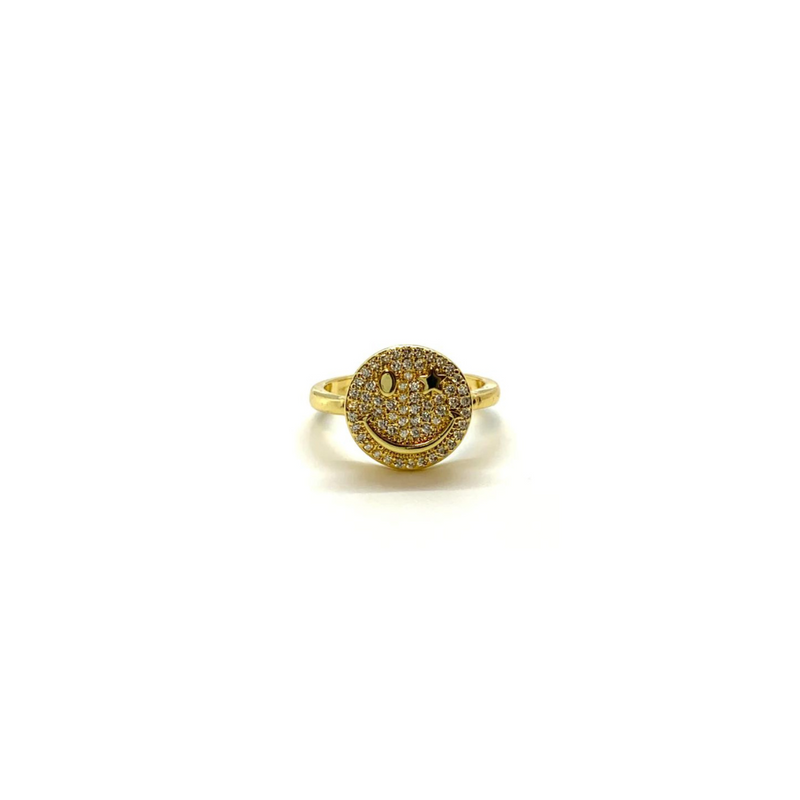 Pave Happiness Cuff Ring