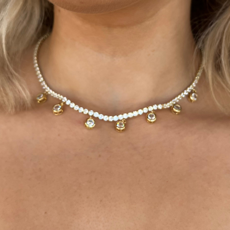 Infinity Stone Drop Necklace