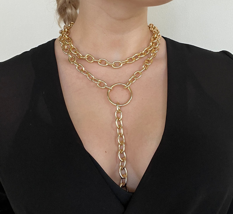 Bold Y Chain Necklace