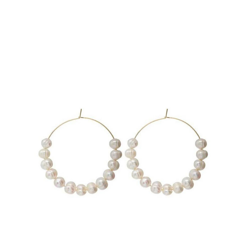 Pretty in Pearl Hoops