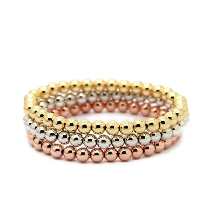 Stainless Steel Ball Stretch Bracelets- (more styles)