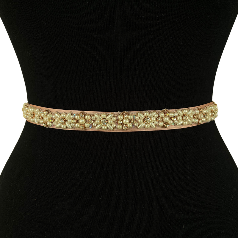 Radiant Bridal Belt - Pink Ribbon