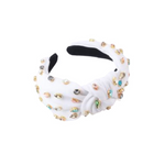 Bejeweled Headband - White