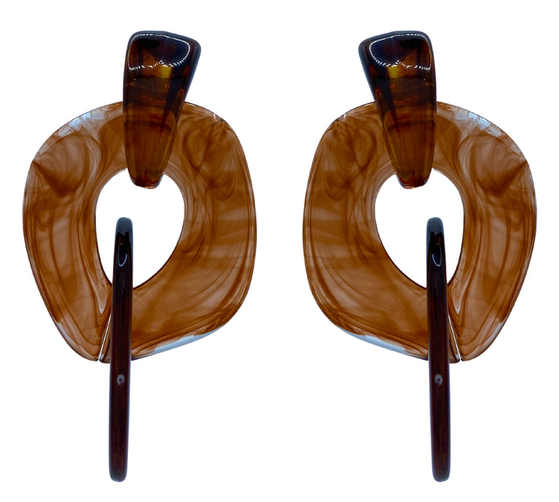 Resin Chain Drops - Brown