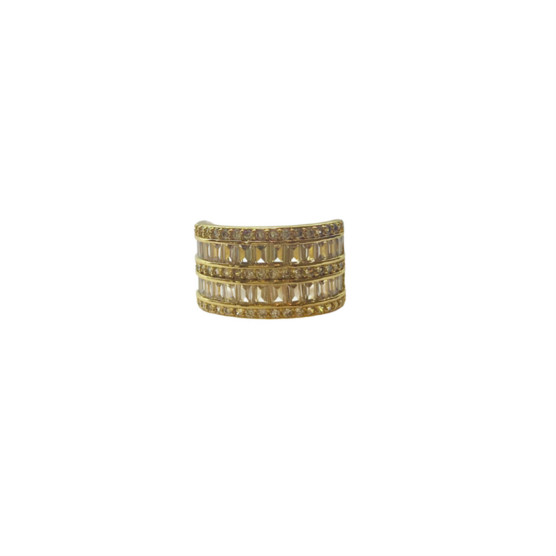 Stacked Crystal Band - gold