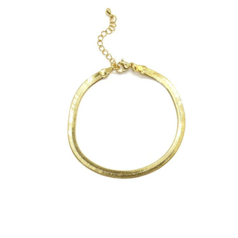 Gold Herringbone Bracelet