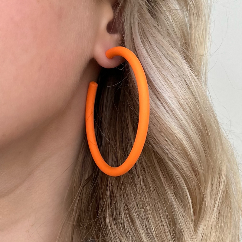Silicone Hoops - more colors - Orange