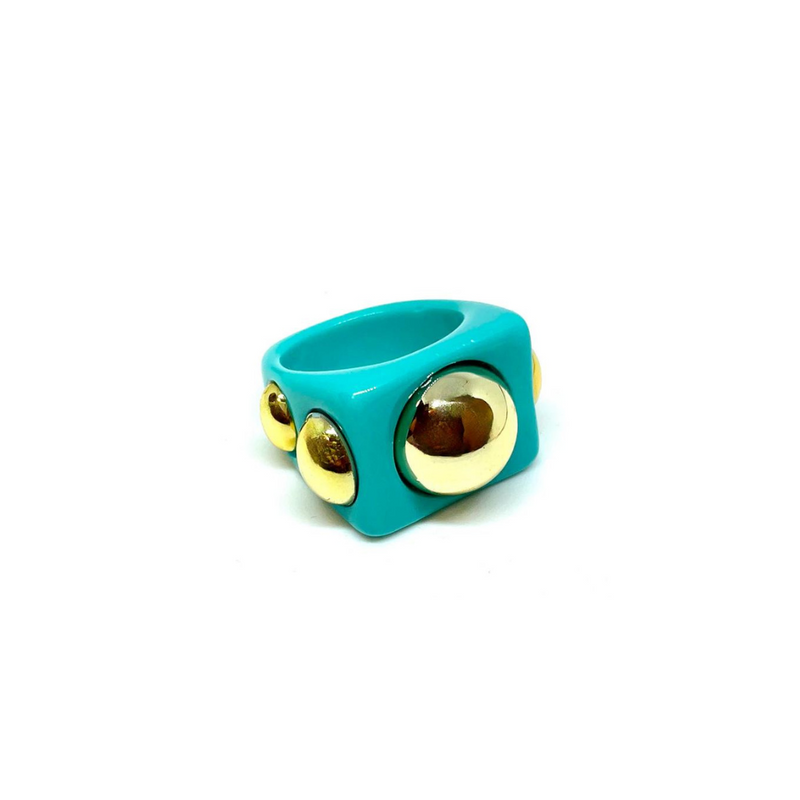 Hip To Be Square Ring-Turquoise