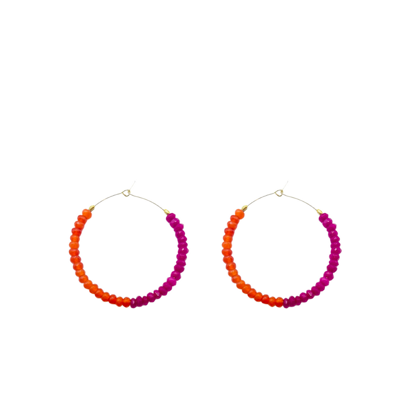 Sugar Gem Hoops-orange raspberry