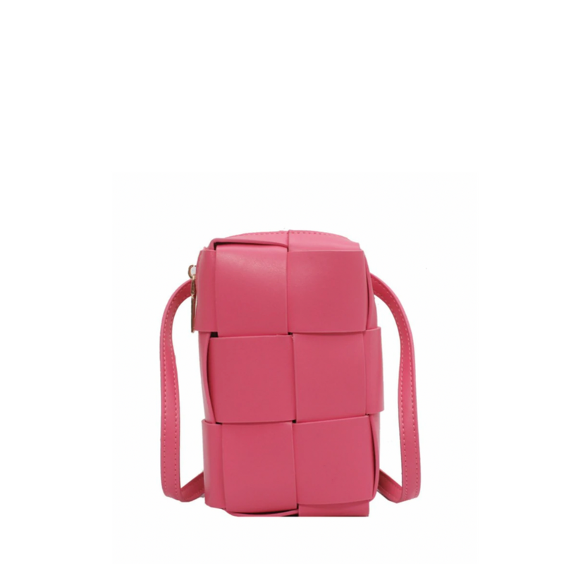 Quilted Crossbody Bag - Hot Pink