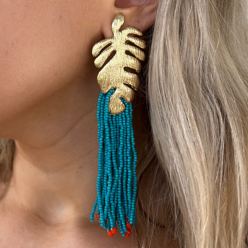 Under The Palms Earring - Blue