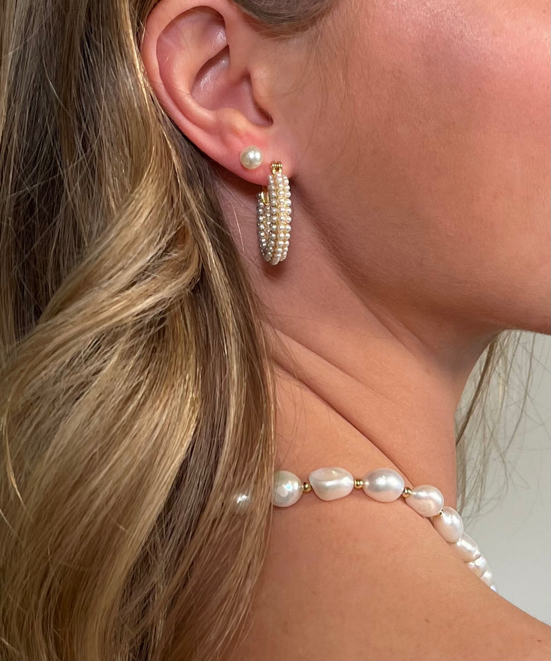 Perfect Pearl Hoops