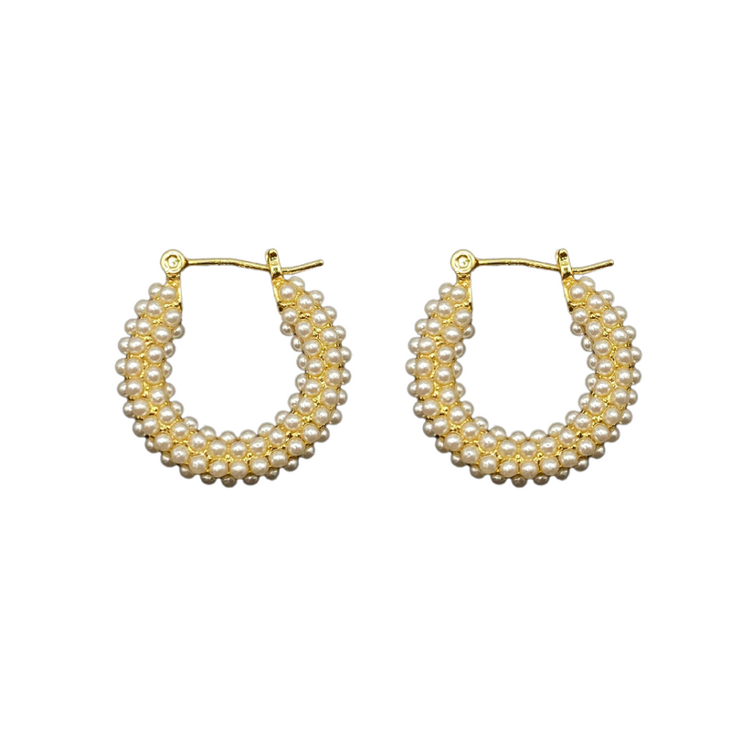 Perfect Pearl Hoops