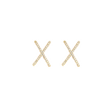 Pave Criss Cross Studs