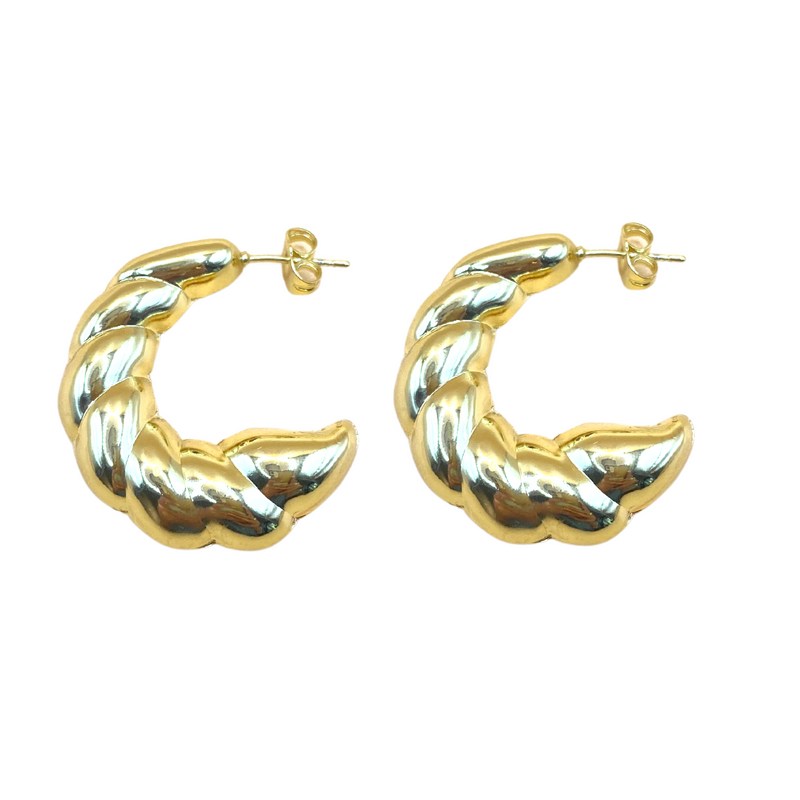 Bold Twisted Hoop
