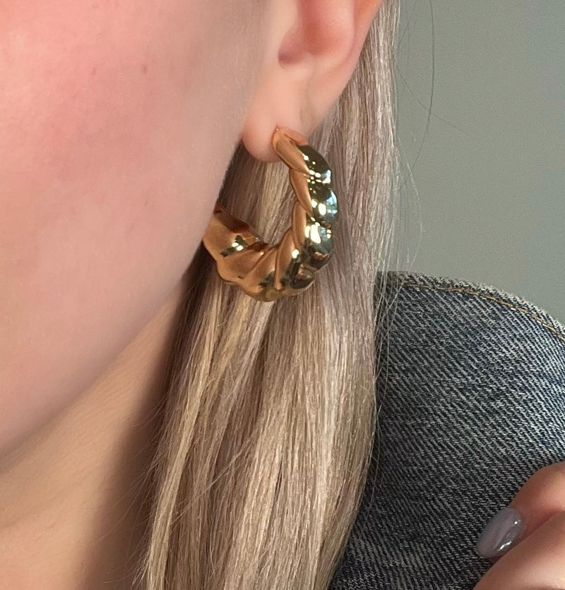 Bold Twisted Hoop