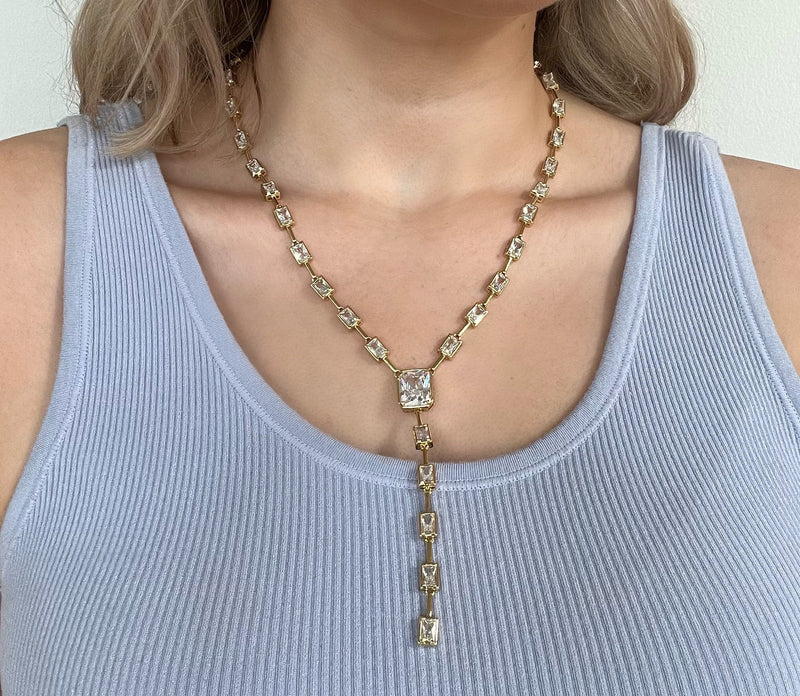 Square Stud Y Chain