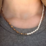 Chic Pearl Chain Necklace
