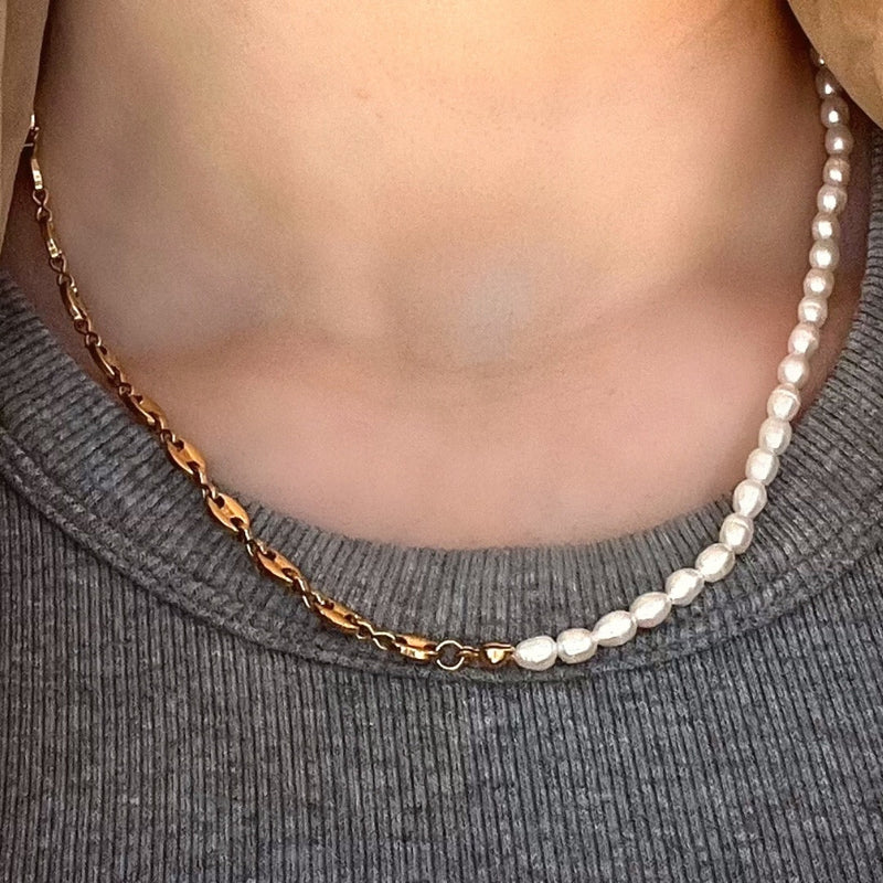 Chic Pearl Chain Necklace