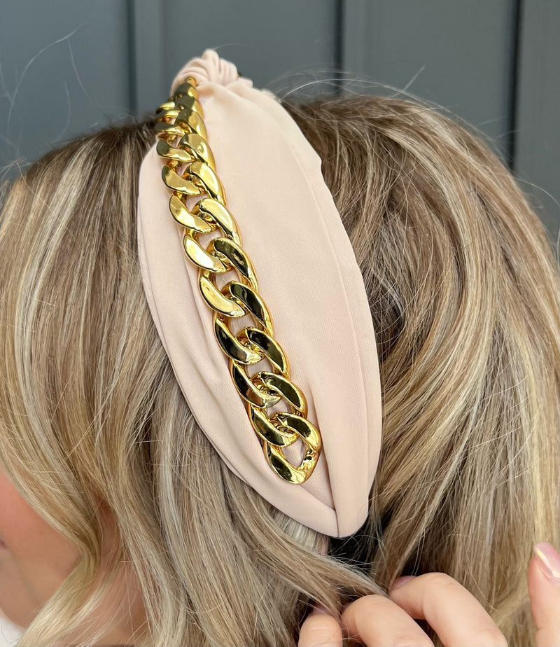 Knotted Chain Headband - lavender