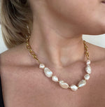 Sea Pearl Gold Chain Necklace
