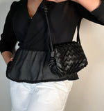 Braided Shoulder Bag - Black