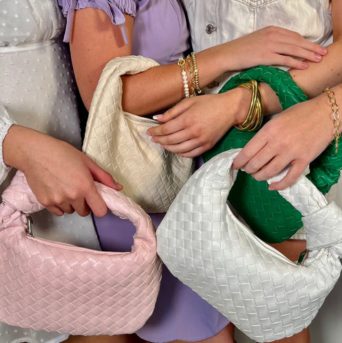 Braided Hattie Bag - Light Pink