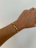 Single Stone Gold Cuff