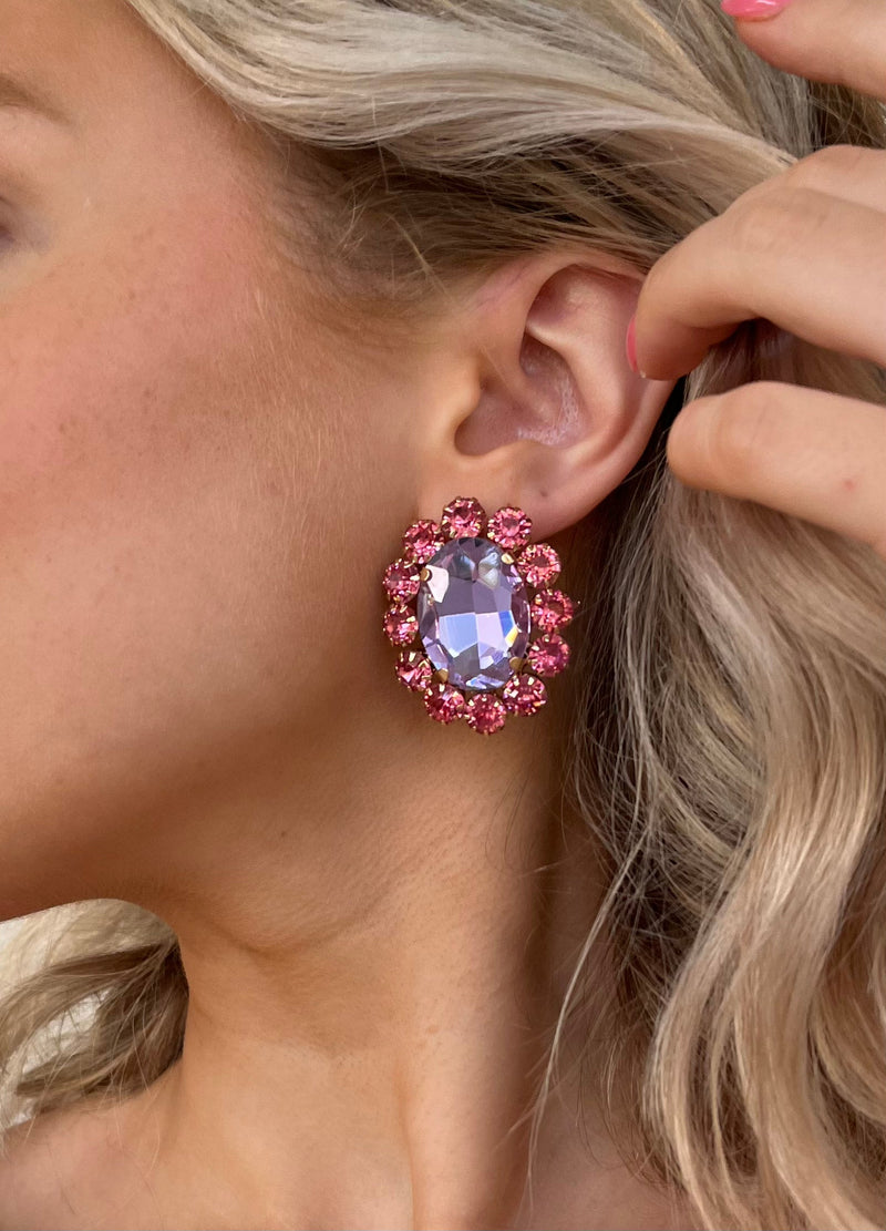 Red Carpet Ready Studs - Purple and Pink