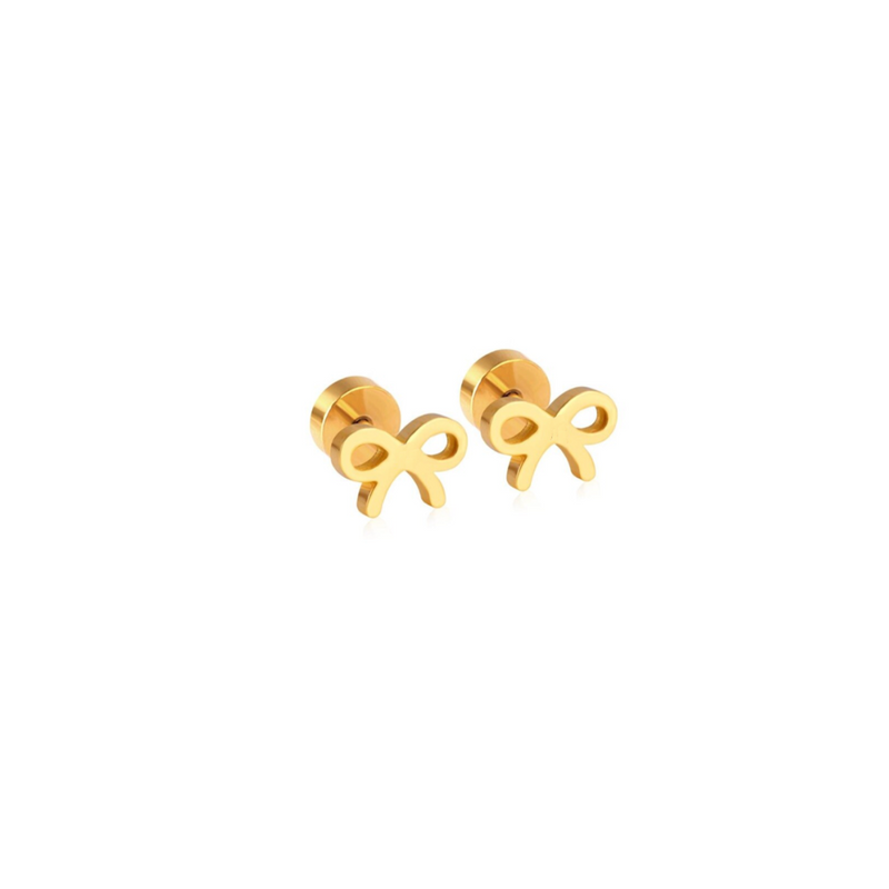 Golden Bow Studs