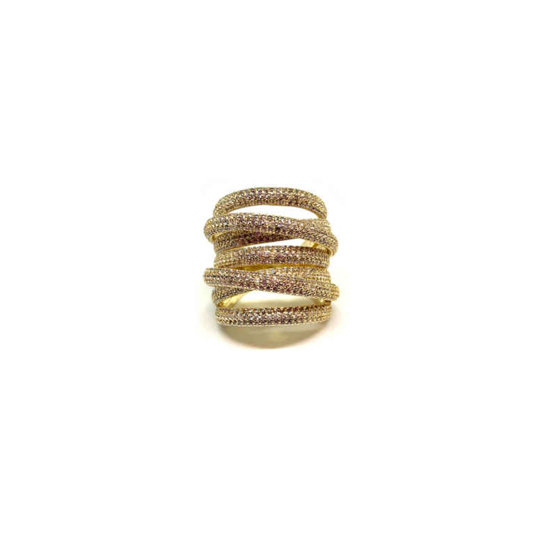 Grande Twisted Luxe Ring-Gold
