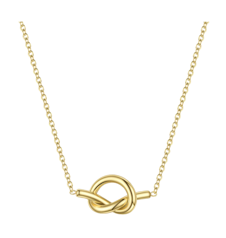 Gold Reverse Knot Necklace