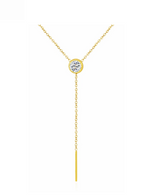 Single Stud Y Chain Necklace