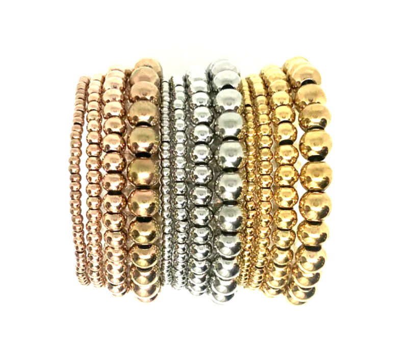 Stainless Steel Ball Stretch Bracelets- (more styles)