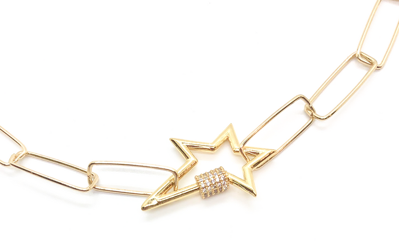 Star Clasp Link Necklace