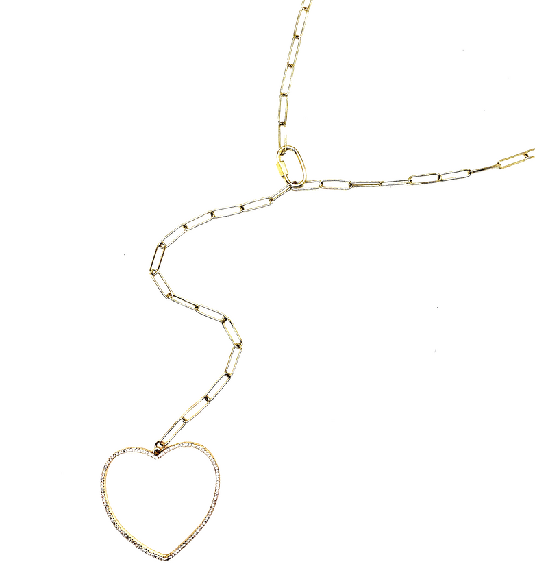 Pave Heart Convertible Chain