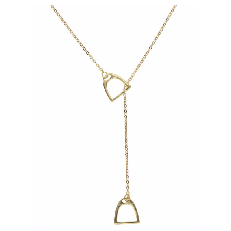 Gold Stirrup Lariat