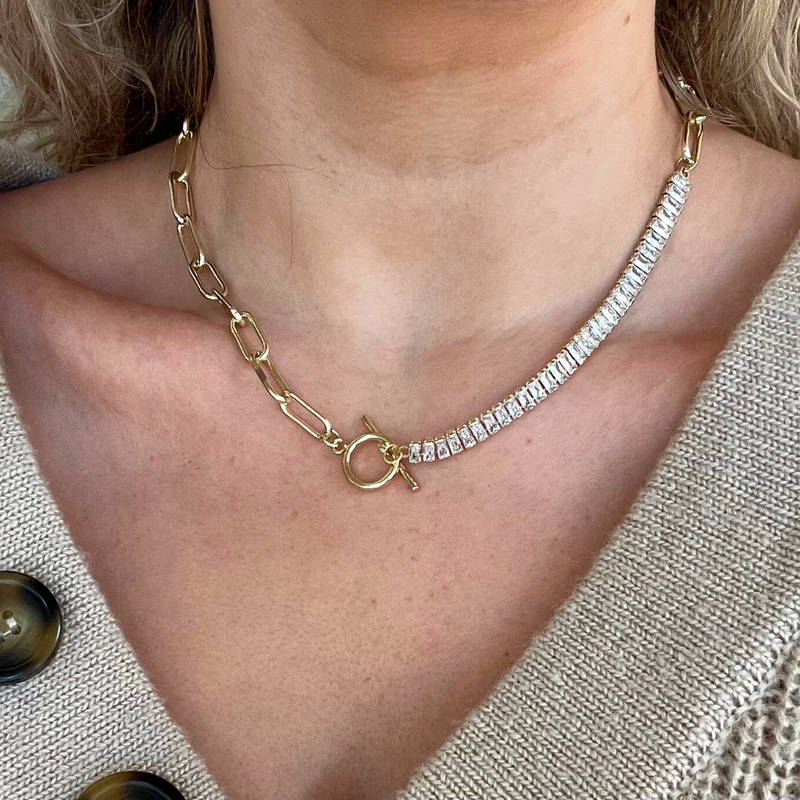 Half Infinity Gold Chain Necklace