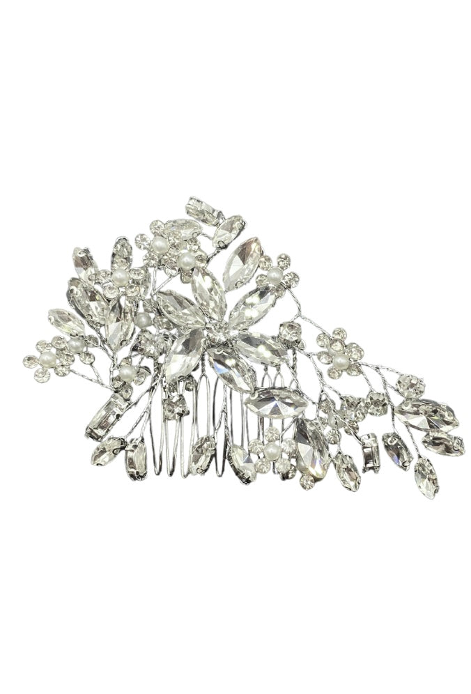 Silver Botanical Comb